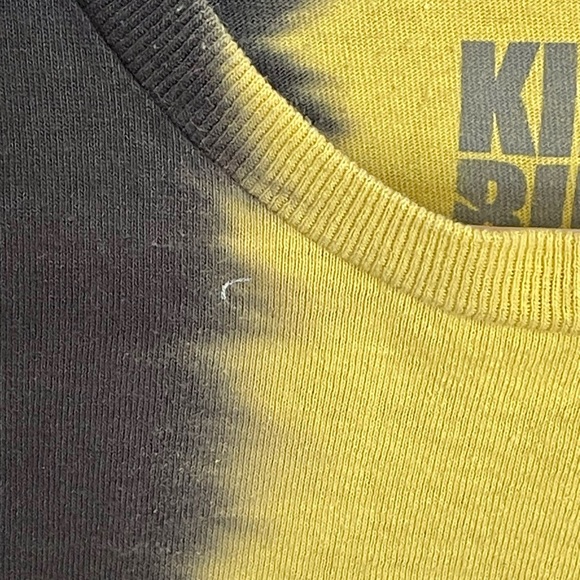 Kill Bill Volume 1 Motorcycle Graphic Split Tie Dye Yellow Black T Shirt Adult M - Picture 9 of 10